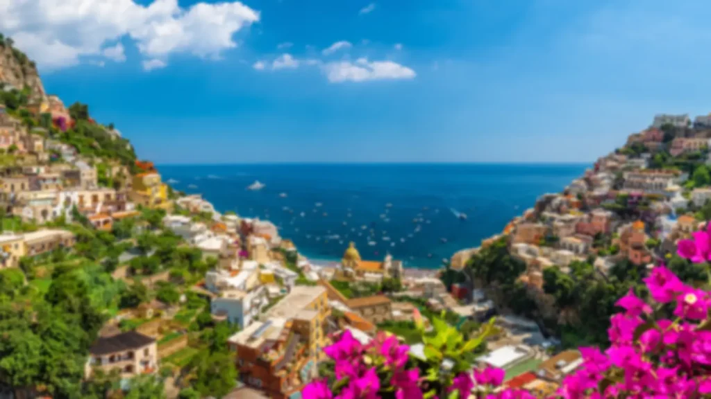Positano on the Amalfi coast, Italy.